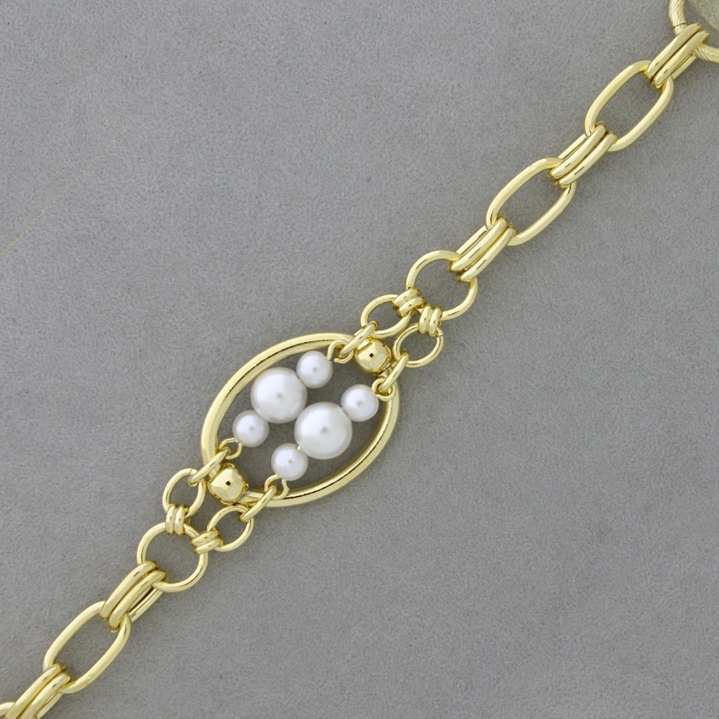 [512680000] Steel chain width 8,5mm, pearl ornament width 23mm
