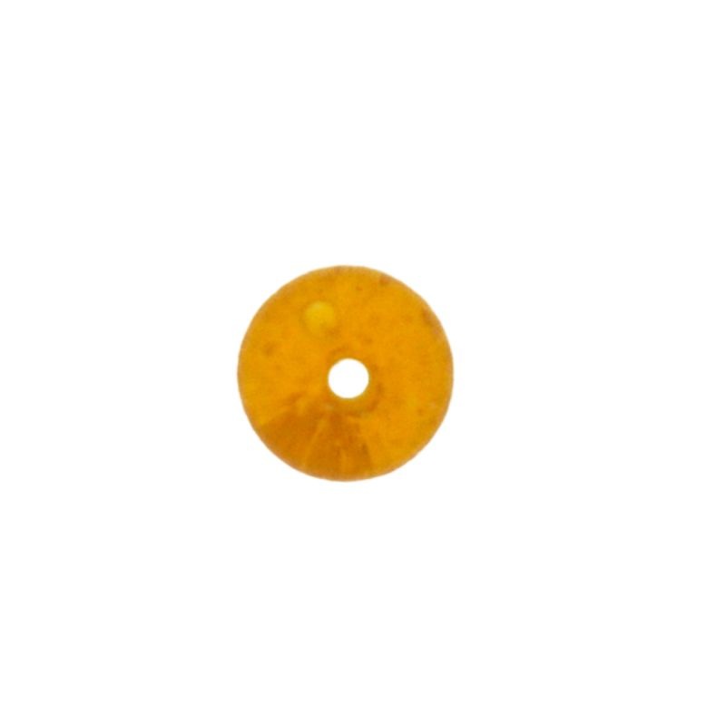 Whisky colour glass ball Ø12mm. With two holes.