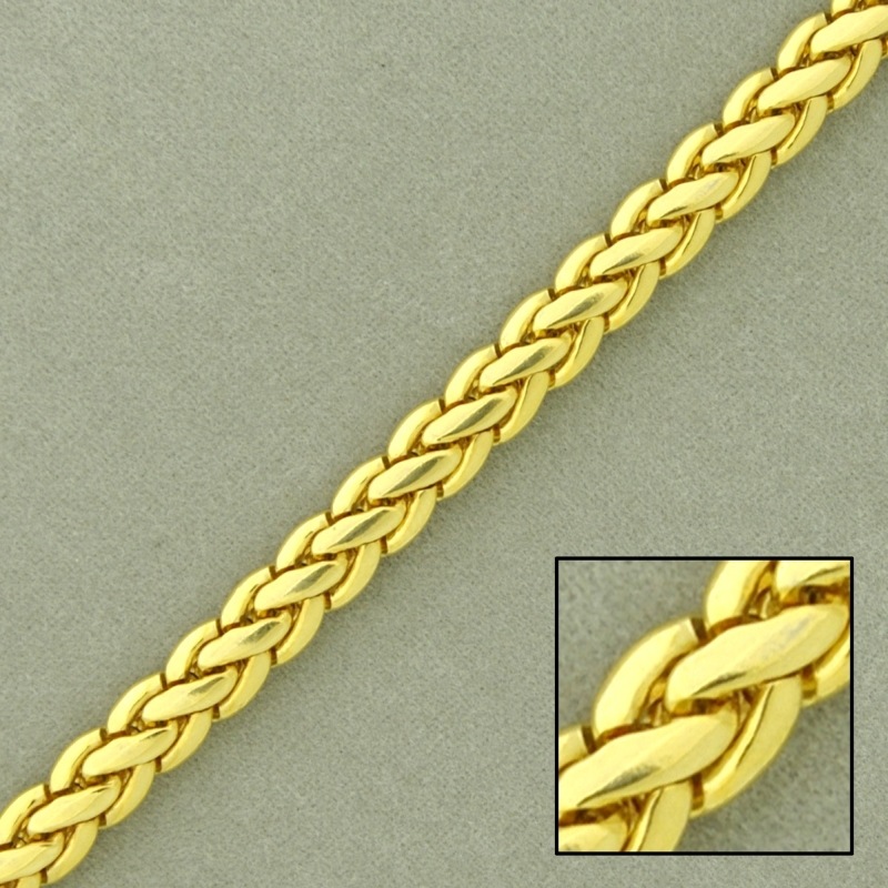 Cadena de latón plana ancho 5,2mm