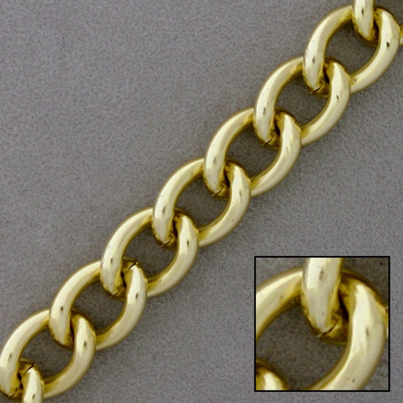 Chaine en aluminium doré largeur 11,5mm