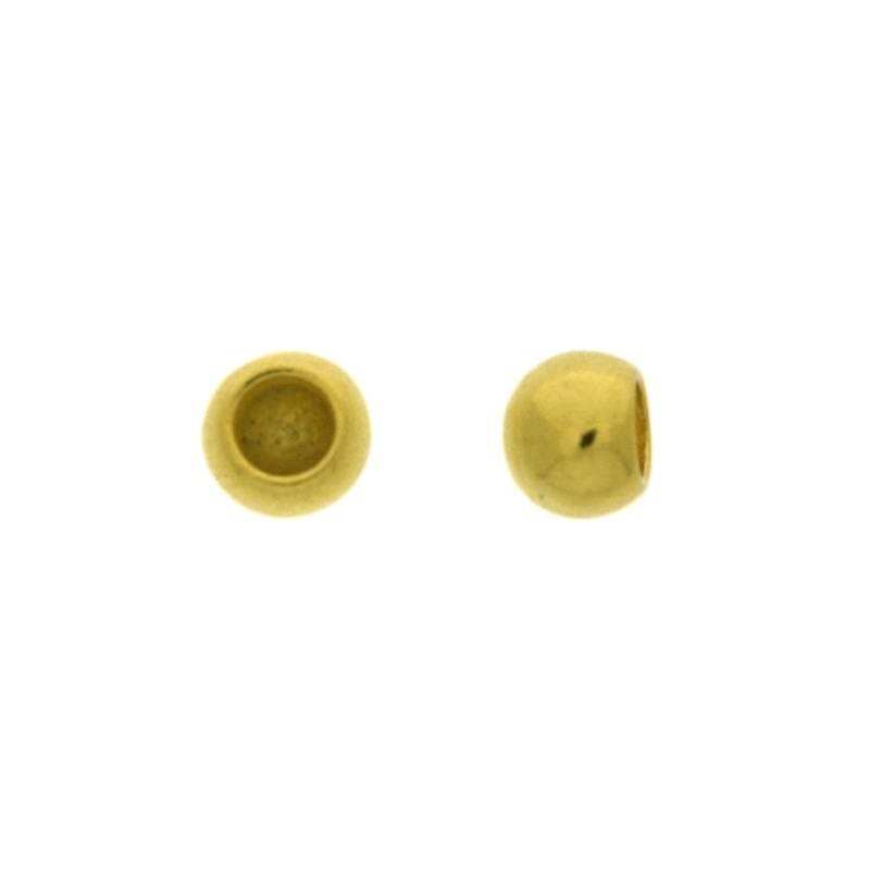 [115890600] Boule embout Ø 6mm 1/2 trou pour cordon Ø 3mm
