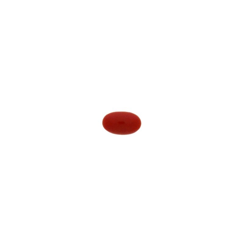 Pierre cabochon oval 3x5mm base plate couleur terracotta