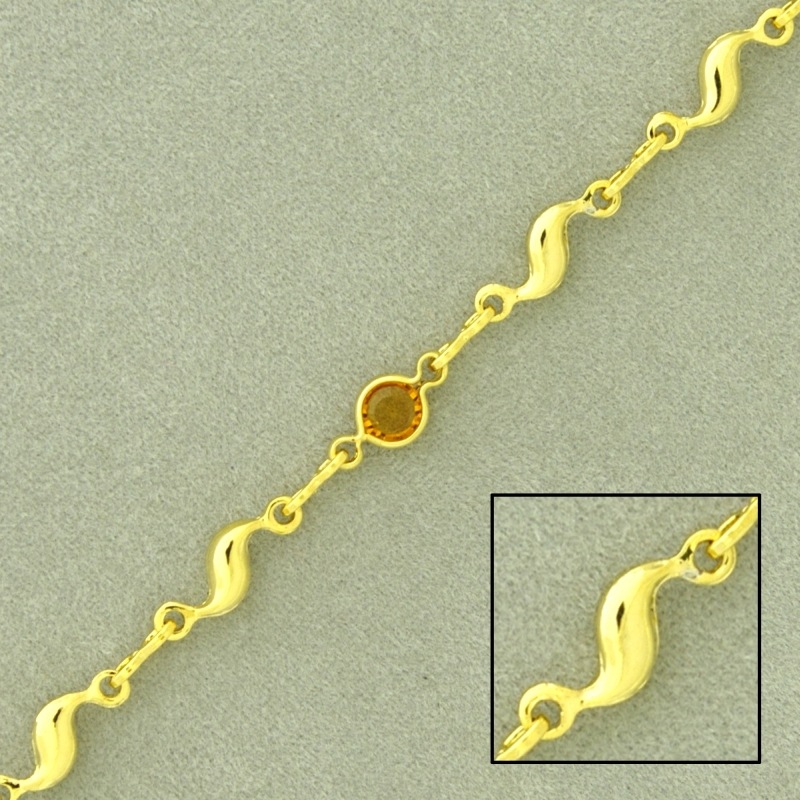 [924550400] Chaîne en laiton à  maille fantaisie largeur 4,7mm