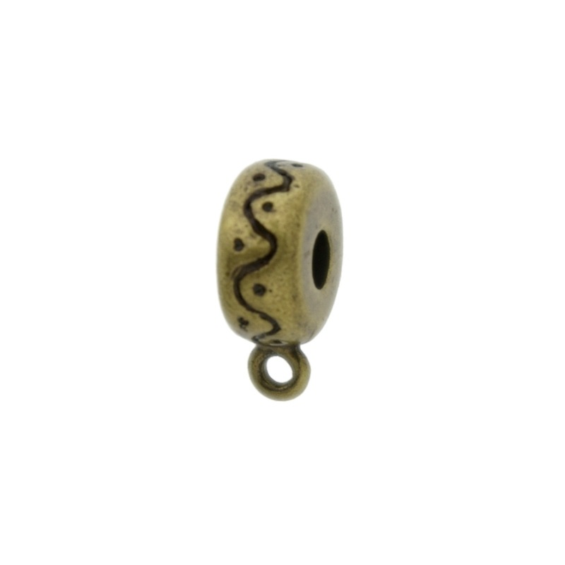 [126830300] Entrepieza 12x6mm con asa. Agujero Ø 3mm