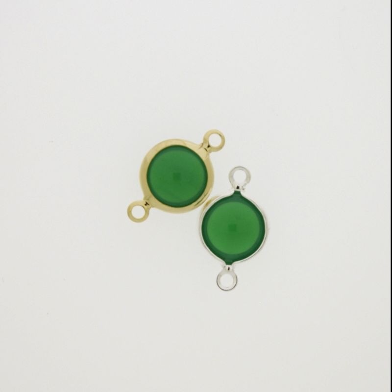 [750190900] Round strass diam. 8mm chrysopidae colour. Length 15mm
