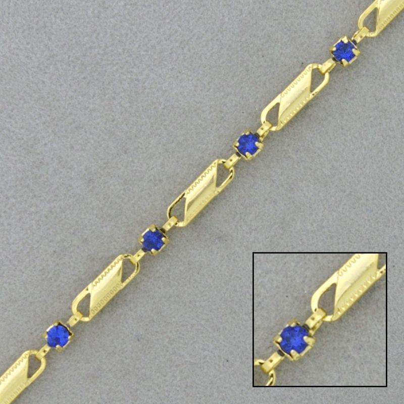 [528810300] Chaîne en laiton à  maille fantaisie largeur 3,6mm
