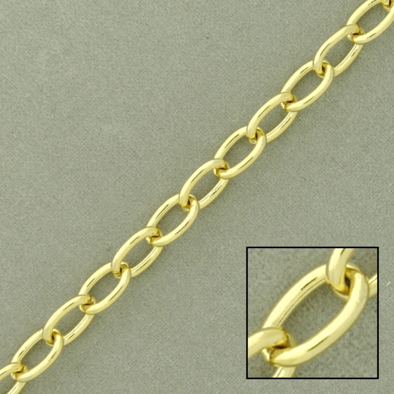 [525020000] Chaîne en laiton maille forçat largeur 5,4mm