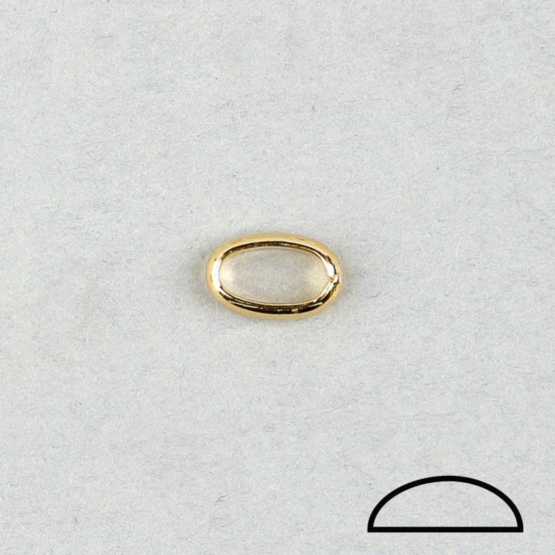 [320630000] Jumpring oval open 11x7xØ 2,9mm. Half round wire.