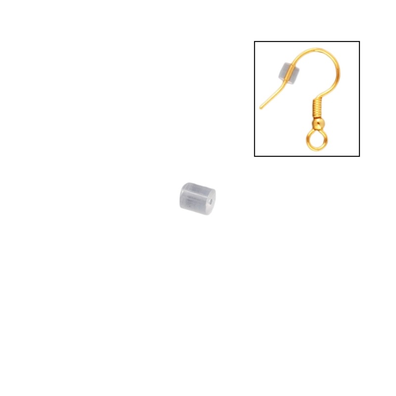 [110050000] Stoppeur pour crochets d'oreille en silicone 4x3mm