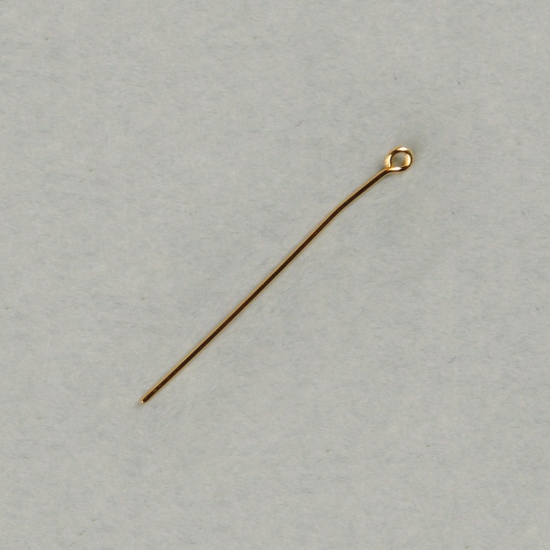 Tige en laiton 40mm à œillet. Fil Ø 0,7mm