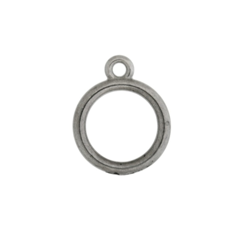 Aro de zamac Ø 20x3mm con una anilla cerrada