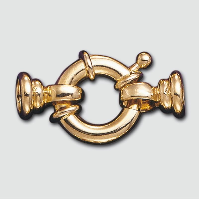 [228031600] Fermoir bouée Ø 16mm + 2 embouts pour perles Ø 8mm