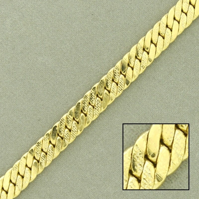 [520320000] Cadena de latón barbada laminada ancho 6,3mm