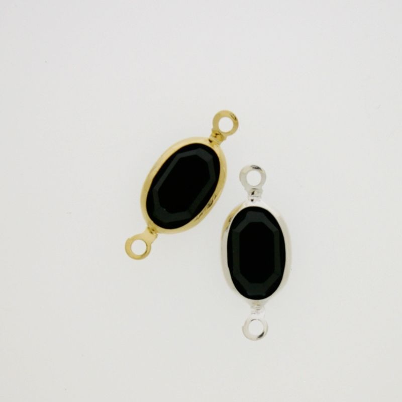 [750220200] Intercalaire ovale 8x12mm couleur nacré. Longueur 21mm