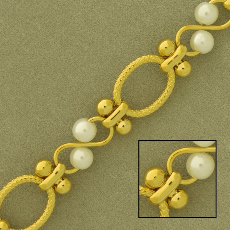 Chaîne en laiton à  maille fantaisie largeur 11,8mm