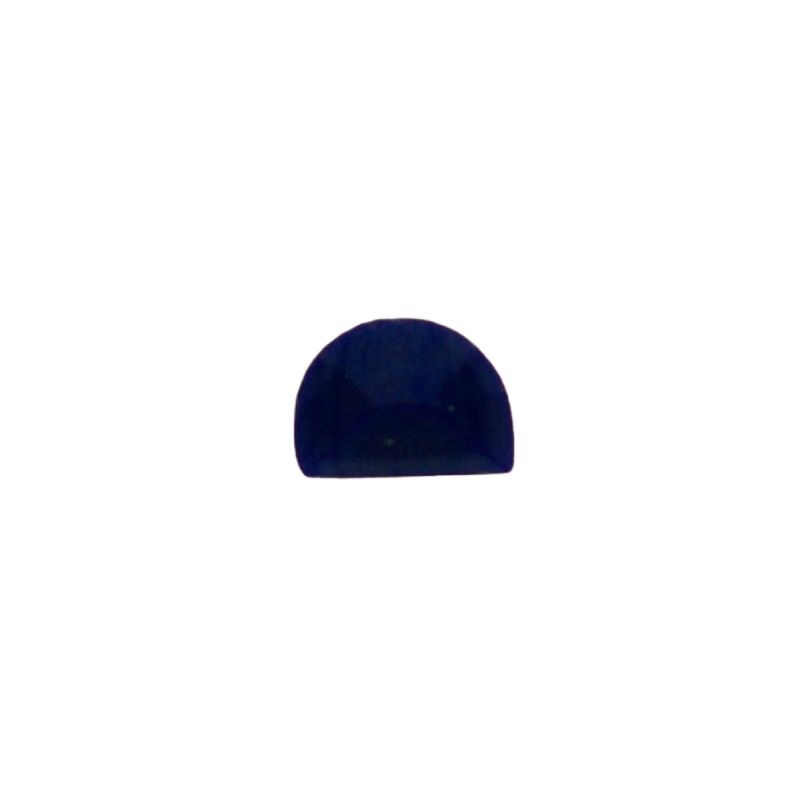 [750710300] Pierre cabochon demi lune 6x8mm base plate couleur lapis-lazuli