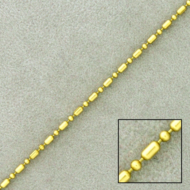 [520940000] Chaîne en laiton boules séquence (boule-tube) largeur 1,5mm