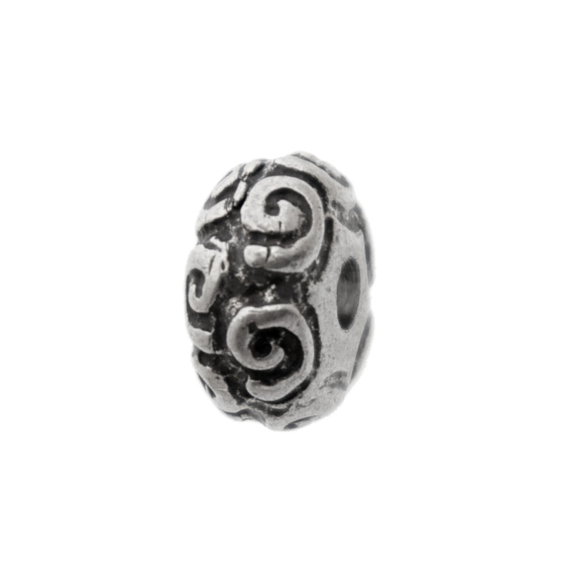 [126440300] Metal bead 14x7,5mm. Hole Ø 3mm