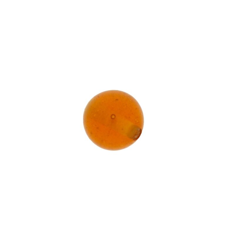Bola de vidrio Ø10mm color topacio. Agujero pasado.
