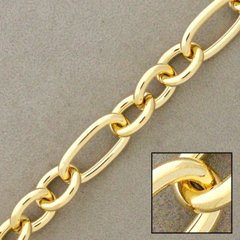 [529140000] Chaîne en laiton maille forçat 3:1 largeur 11mm