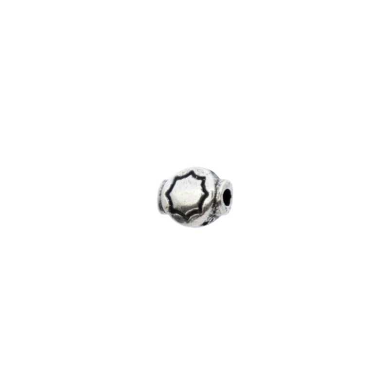 [126600000] Metal bead 6x8mm. Hole Ø 1,5mm