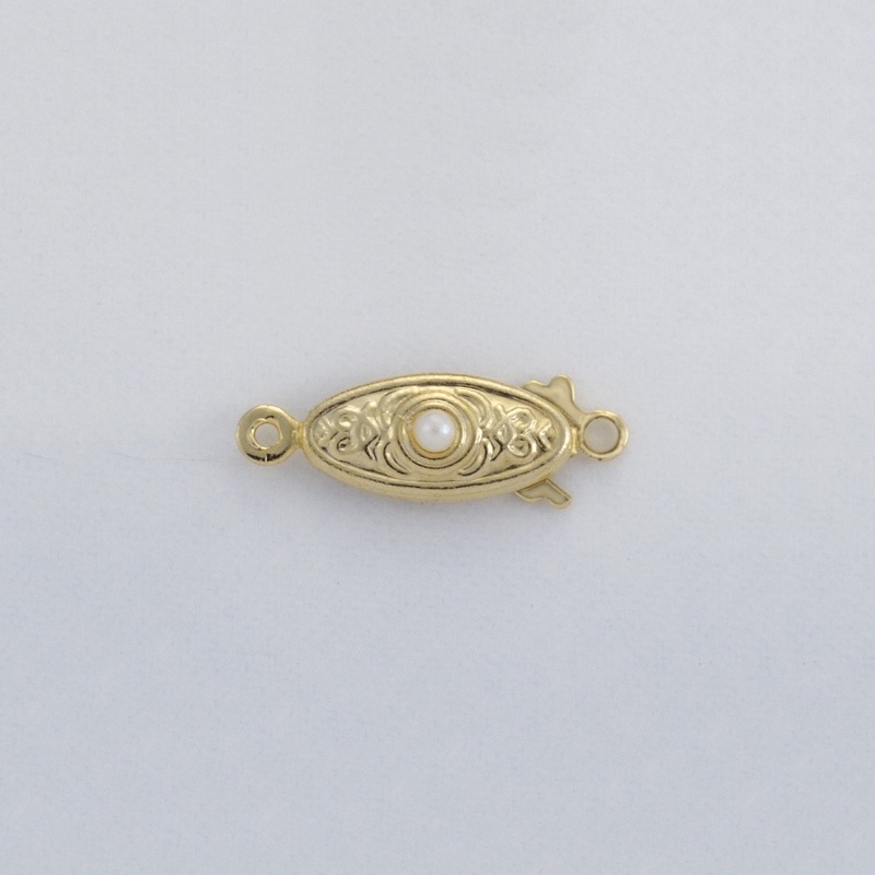 [230070000] Fermoir de collier 6x20mm avec perle Ø 2mm