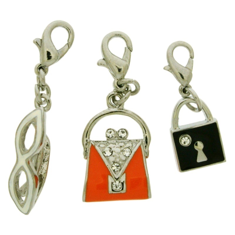 [125012100] Pack 3 pendentifs émaillés (sans nickel)