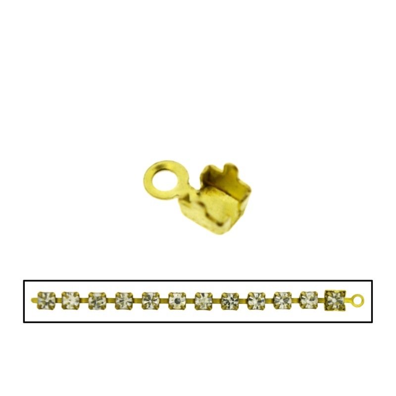 [119122400] Embout 8x4,5mm pour chaîne de strass PP24