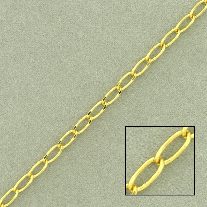 [521550000] Chaîne en laiton gourmette 2 côté lime largeur 3mm