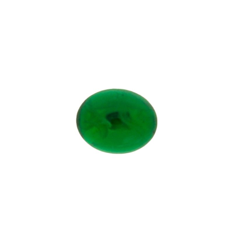 [750500900] Pierre cabochon oval 8x10mm base plate couleur émeraude
