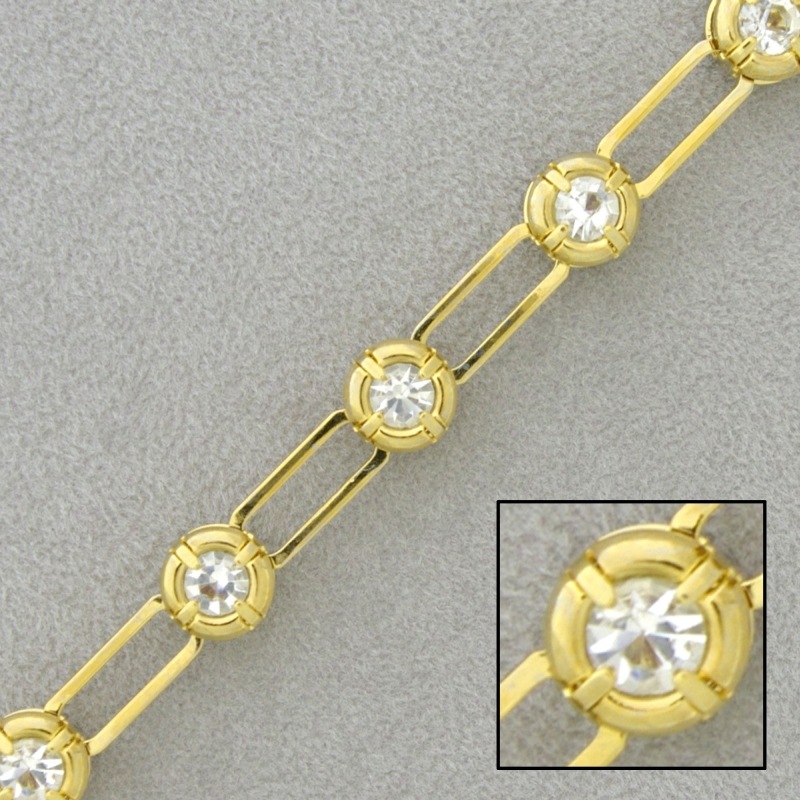 [521830000] Chaîne en laiton à  maille fantaisie largeur 7mm