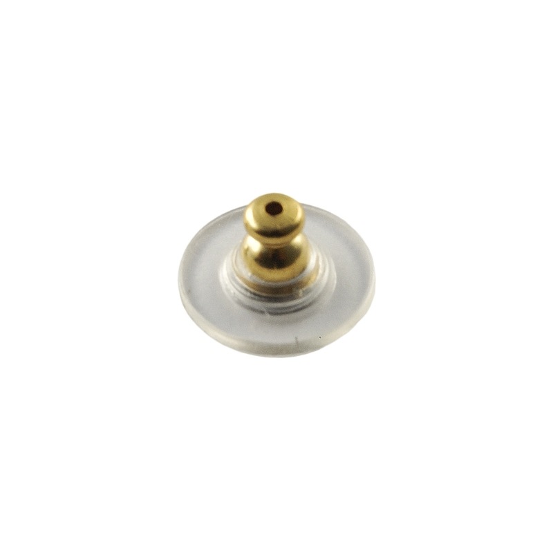 [110303100] Poussette champignon 6x11mm dorée sans nickel. VALABLE POUR LES TIGES DE Ø0,7mm.