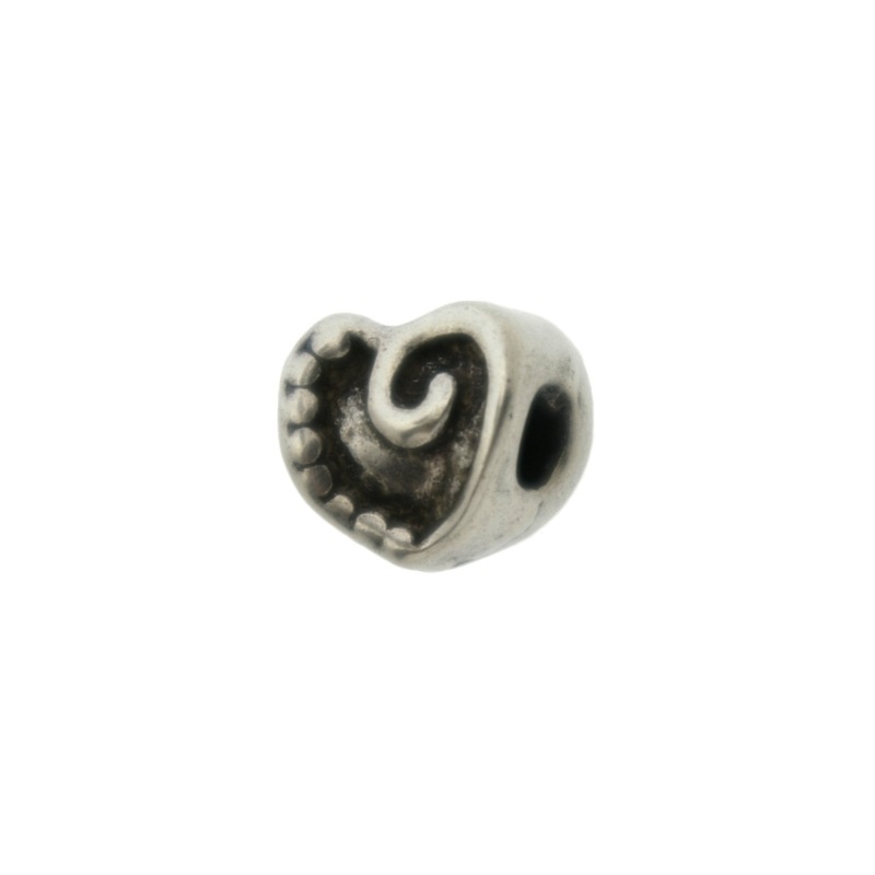 [126760000] Intercalaire coeur 11x11mm. Trou Ø 4mm.
