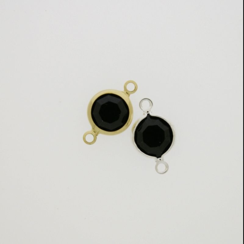 Intercalaire ronde diam. 8mm couleur noir. Longueur 15mm