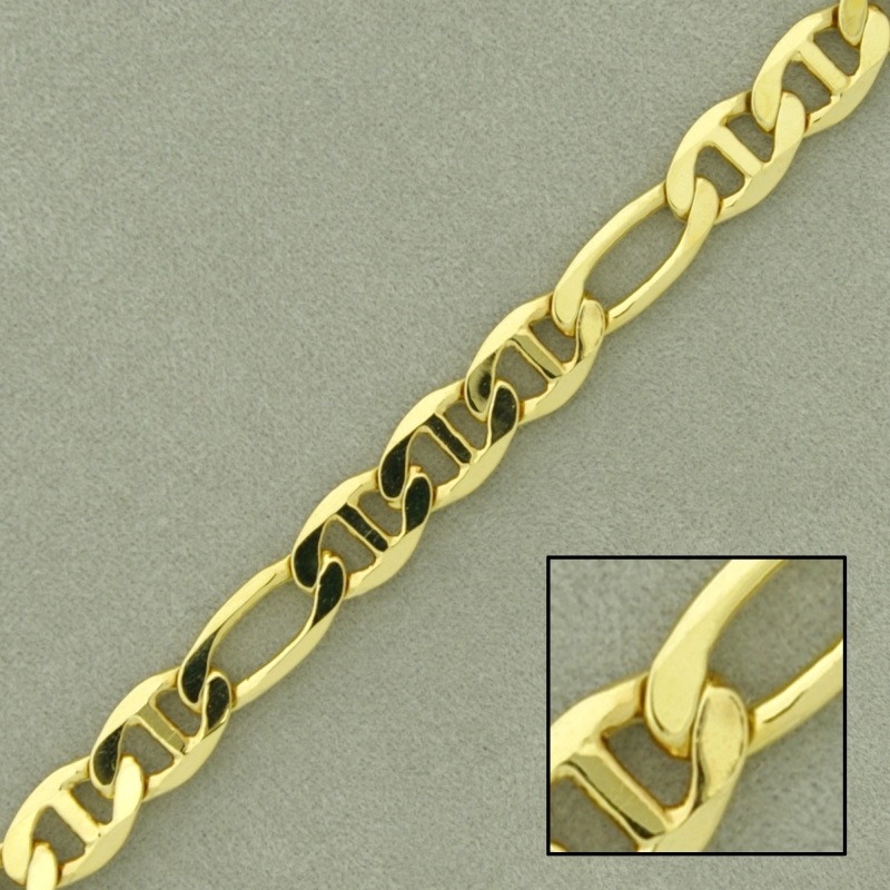 [527880000] Chaîne en laiton laminée maille marine largeur 5,5mm