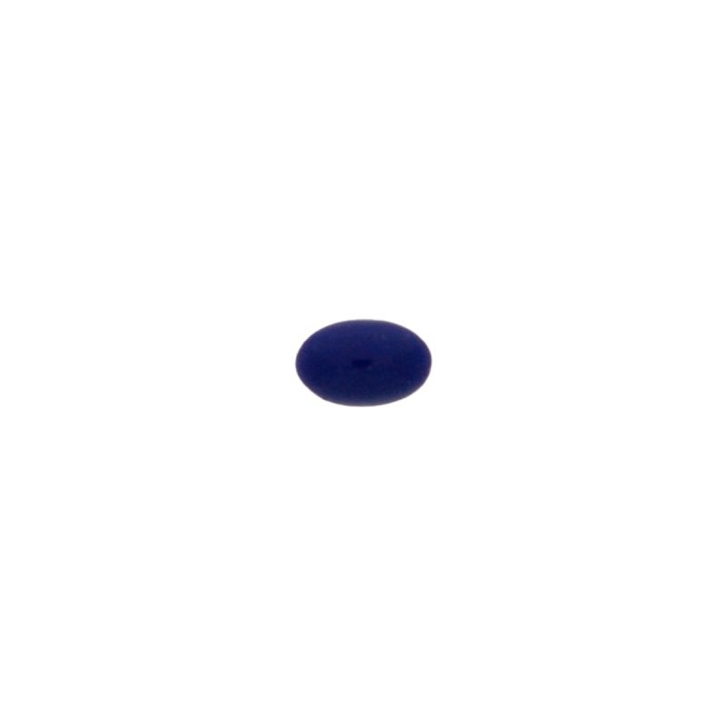 Stone oval cabochon 4x6mm flat base sapphire colour