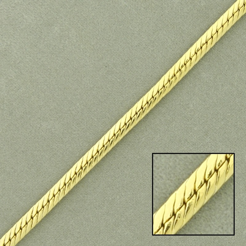 [526620000] Chaîne en laiton gourmette laminée largeur 3,1mm