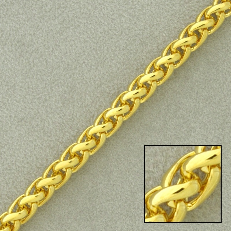 Rope brass chain width 4,5mm