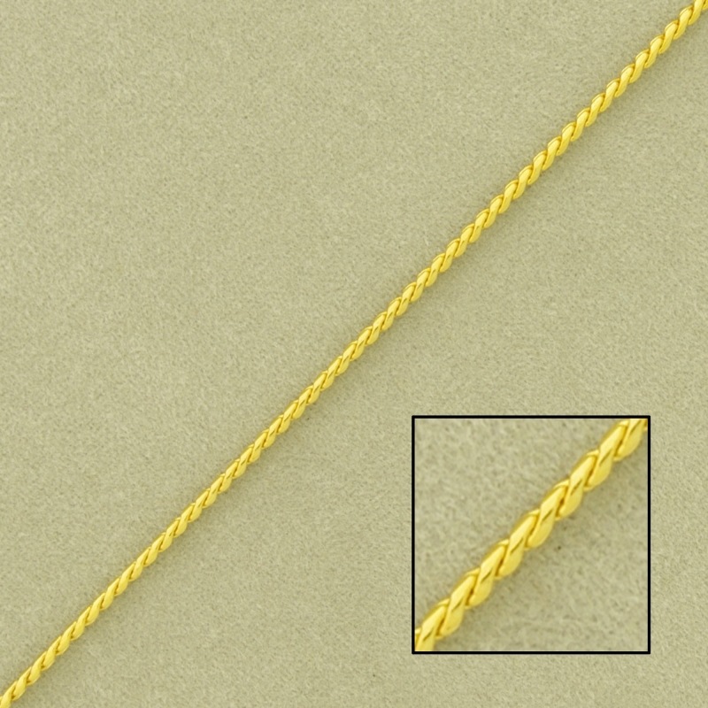 [520690000] Chaîne en laiton serpentine largeur Ø 0,8mm