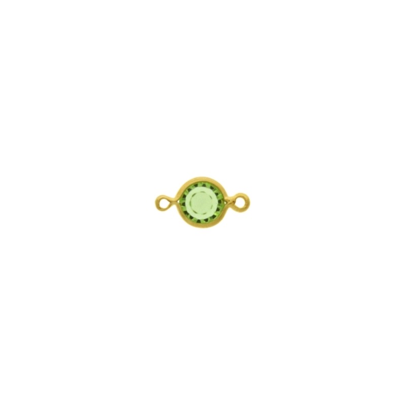 [123061500] Intercalaire strass Ø 6mm couleur peridot