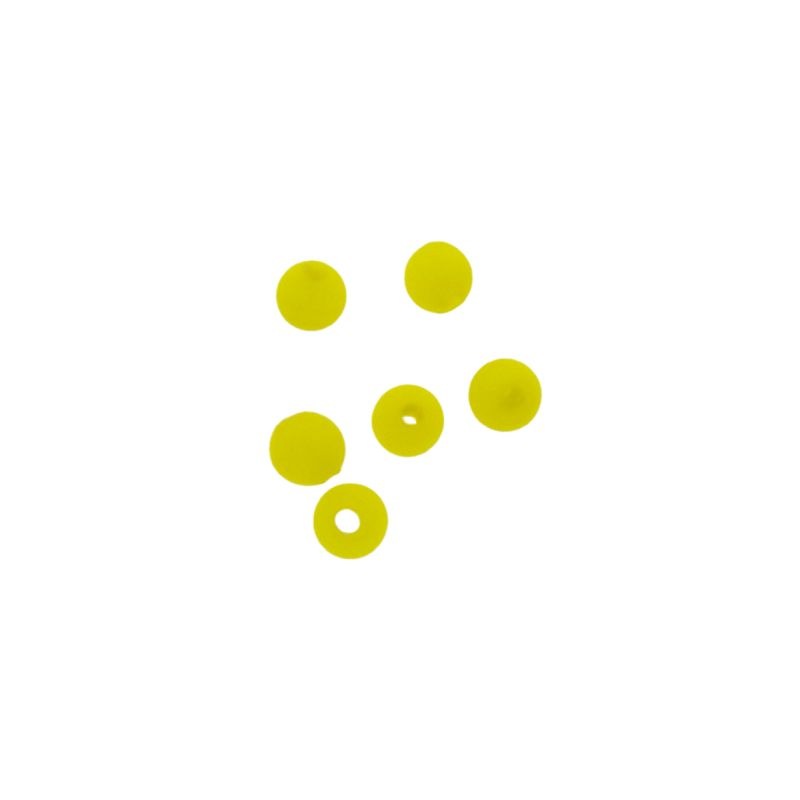 [445042100] Yellow colour glass ball Ø4mm. With two holes.