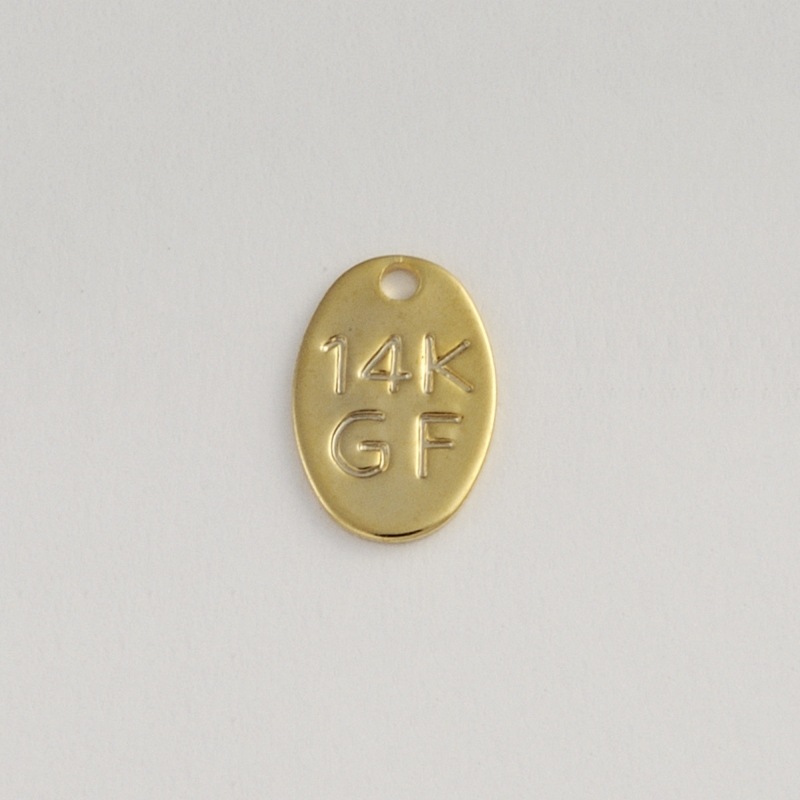 [117950000] Plaque engraved 14K GF" 10x7mm"