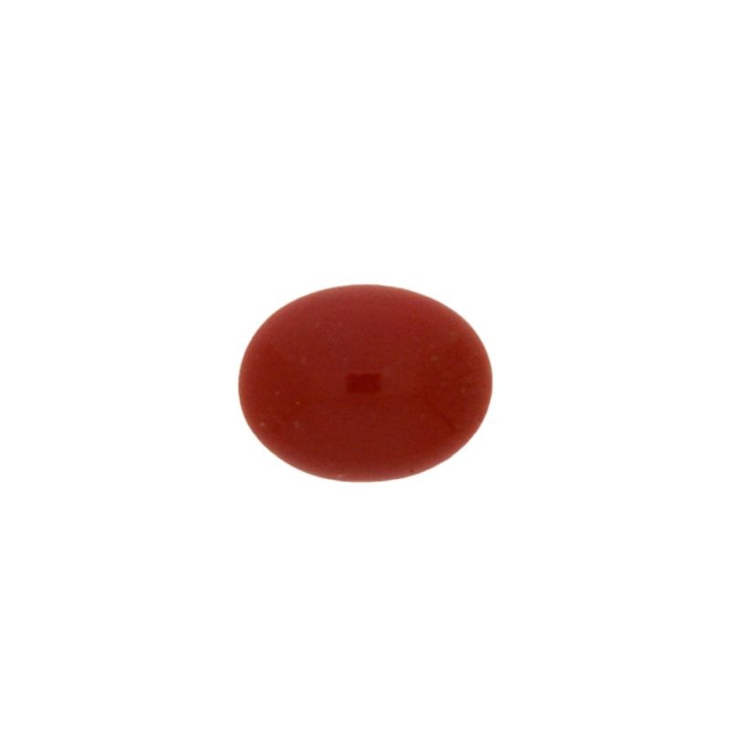 [750092000] Pierre cabochon oval 8x10mm base plate couleur terracotta