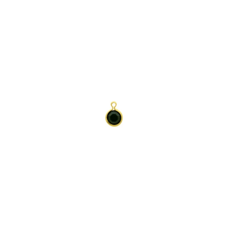 [124040200] Round strass setting Ø4mm with ring. Jet colour.