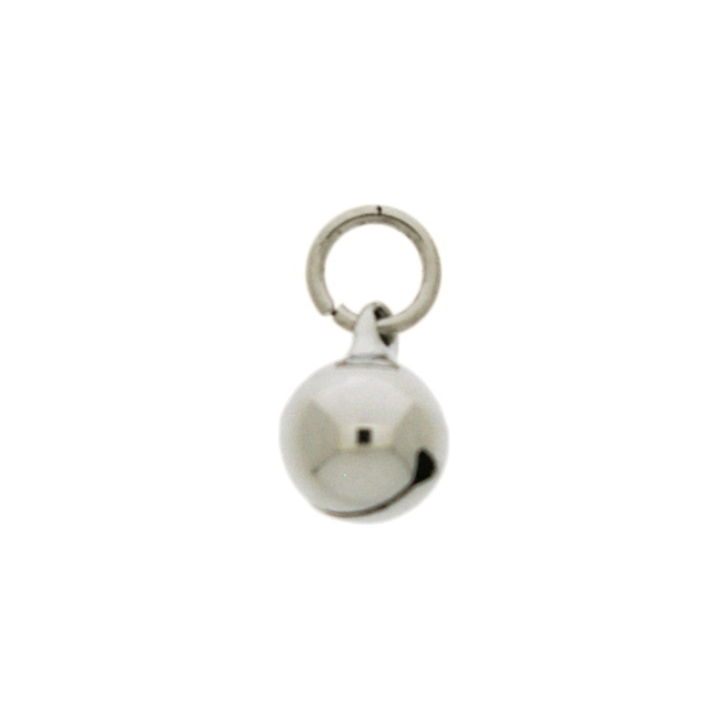 [119081098] Cascabel Ø 10mm montado con anilla redonda Ø8x hiloØ1,2mm