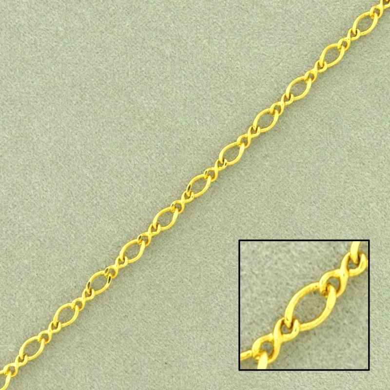 [524240000] Figaro brass chain width 2,5mm
