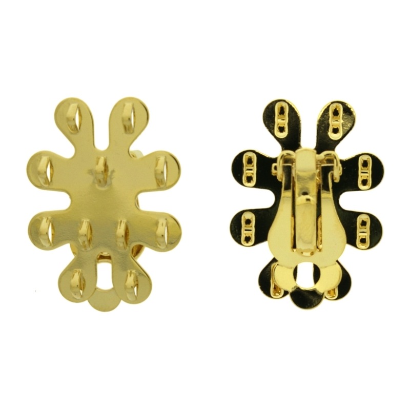 [635390000] Ear clip 26x20mm with rings