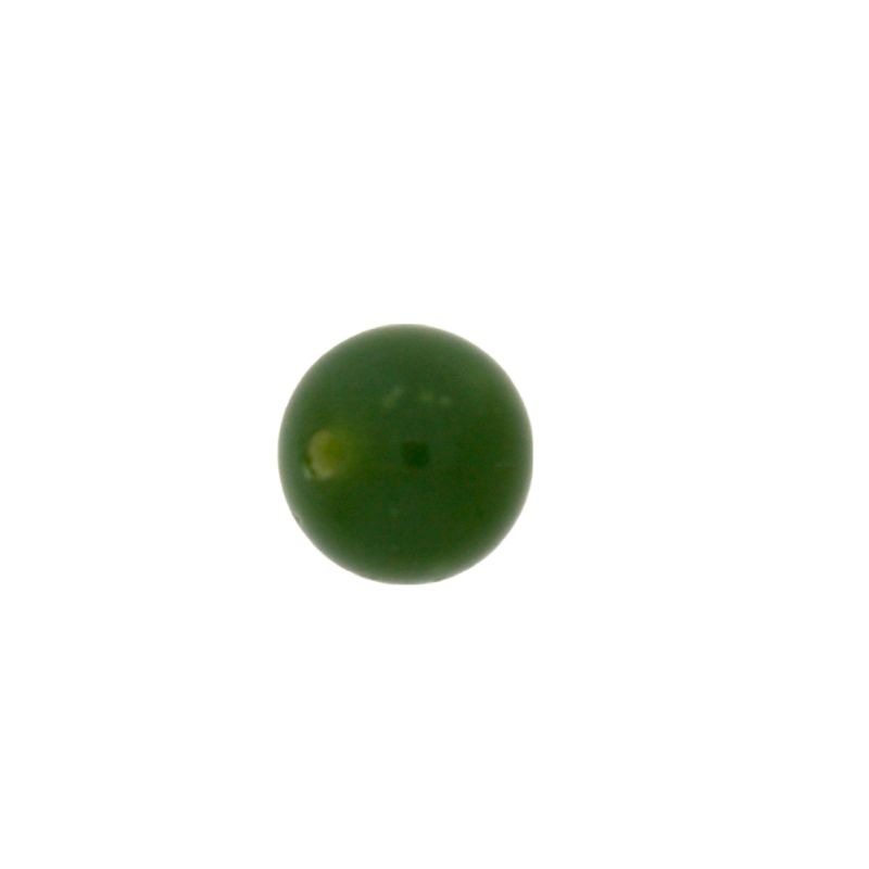 [445120900] Boule de verre Ø12mm couleur chrysope. Avec trou passant.