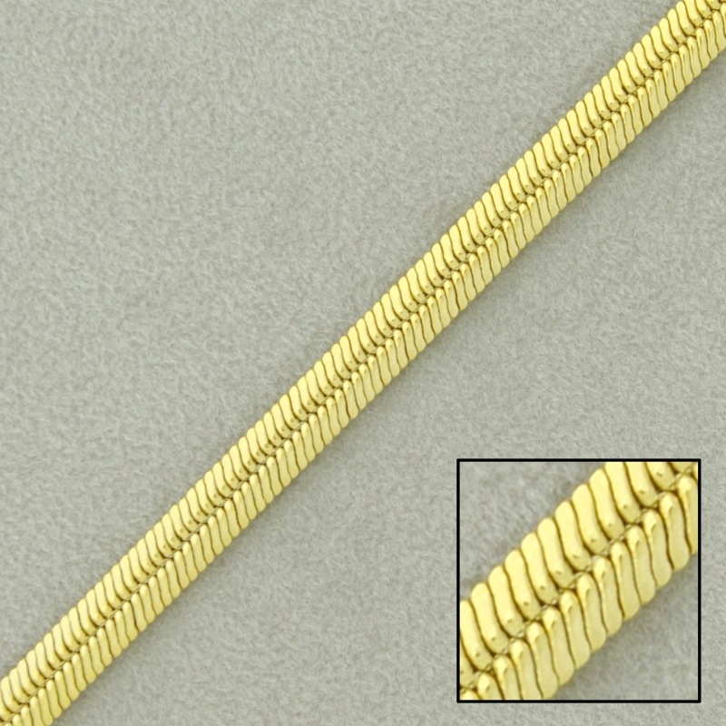 [527550000] Chaîne en laiton serpent plate largeur 4,5mm