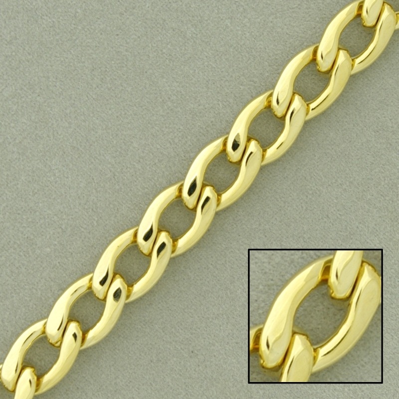 [524550000] Cadena de latón barbada laminada ancho 7,6mm